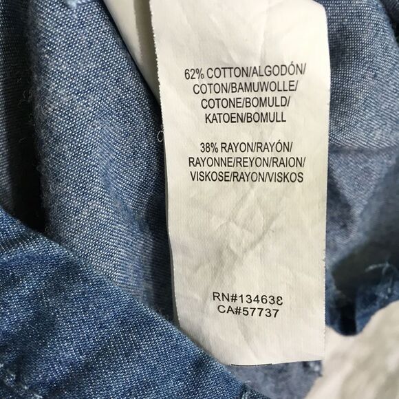 JUSTFAB Chambray Boho Western button up Dress Medium - Picture 6 of 10